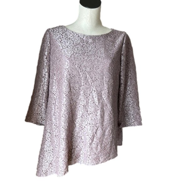 𝅺OLEG Cassini lavender sparkly top size 10 - Picture 1 of 6
